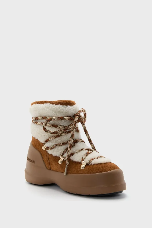 Boots with bold stitching -Whisky Off White Luna Shearling Boots