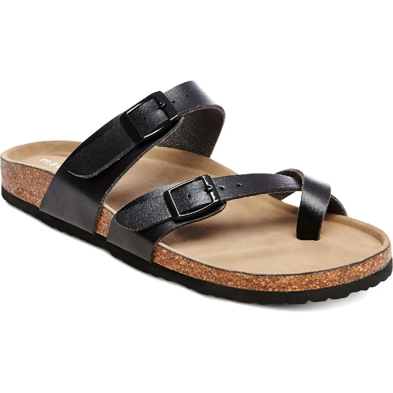 Stylish sandals for outdoor strolls-Madden Girl Womens Bryceee Buckle Padded Insole Slide Sandals