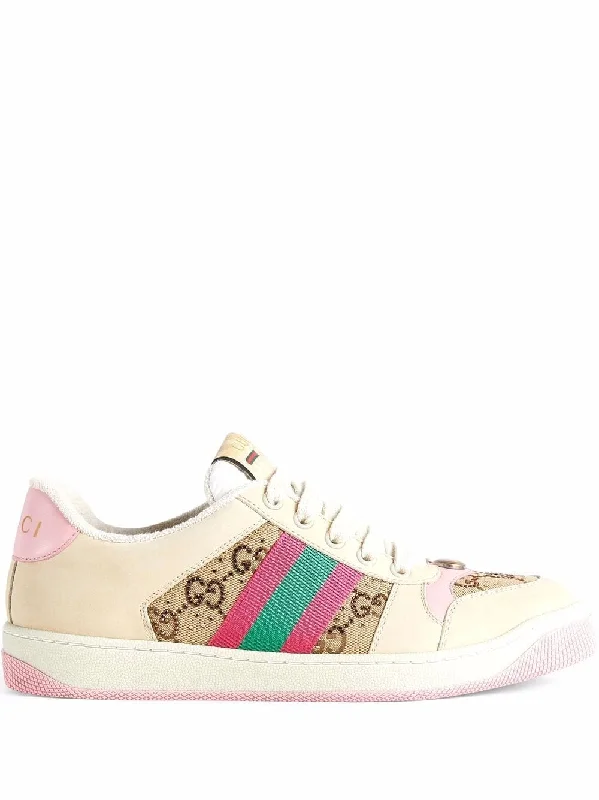 Athletic shoes for hybrid workouts -GUCCI Multicolor Crystal Embellished Leather Sneakers