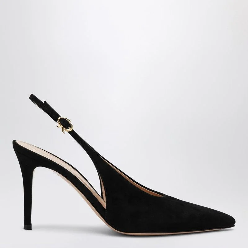 High heels with clean sole contours -GIANVITO ROSSI High Slingback Pumps - Pointed Toe Design