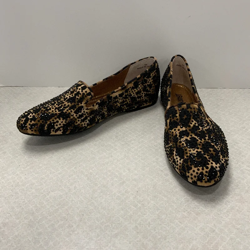 Flats with breathable uppers -Shoes Flats By J Renee In Animal Print, Size: 7