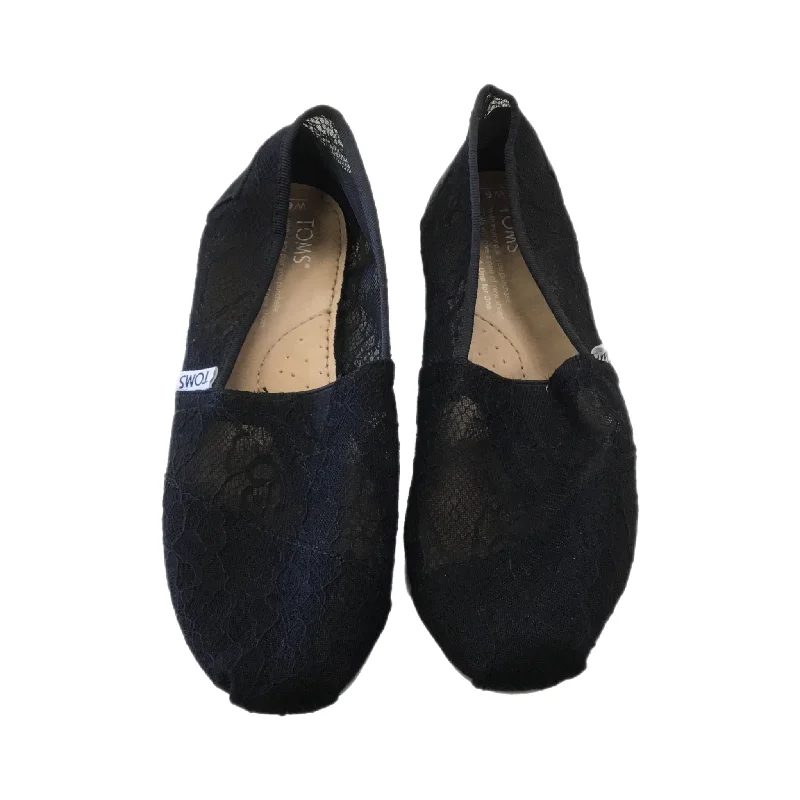 Flats for high-energy nights -Shoes Flats By Toms In Black, Size: 6.5