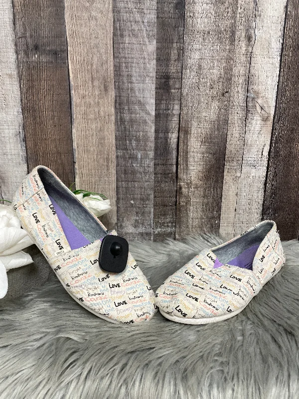 Flats for outdoor relaxed strolls -Shoes Flats By Toms In Multi-colored, Size: 8