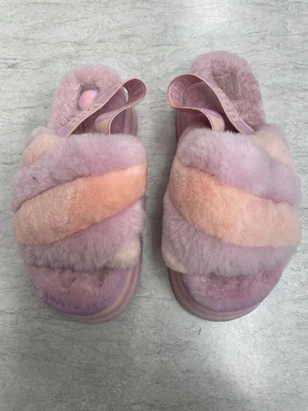 Vintage slippers retro design -Slippers By Ugg In Purple, Size: 7