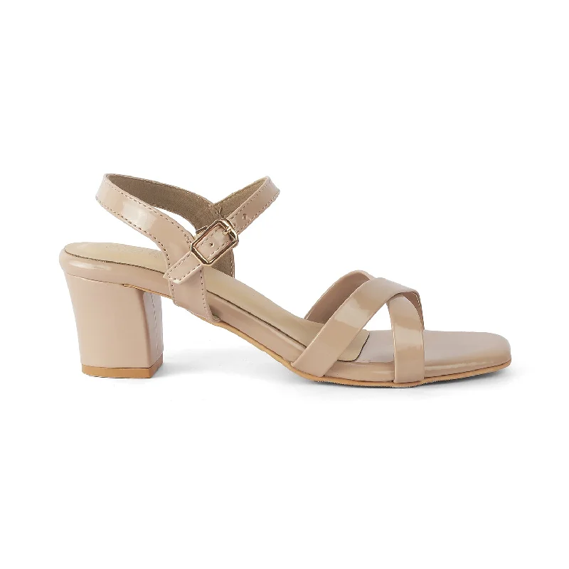 Non-slip sandals for sandy fun-Tresmode Roc Beige Women's Dress Block Heel Sandals