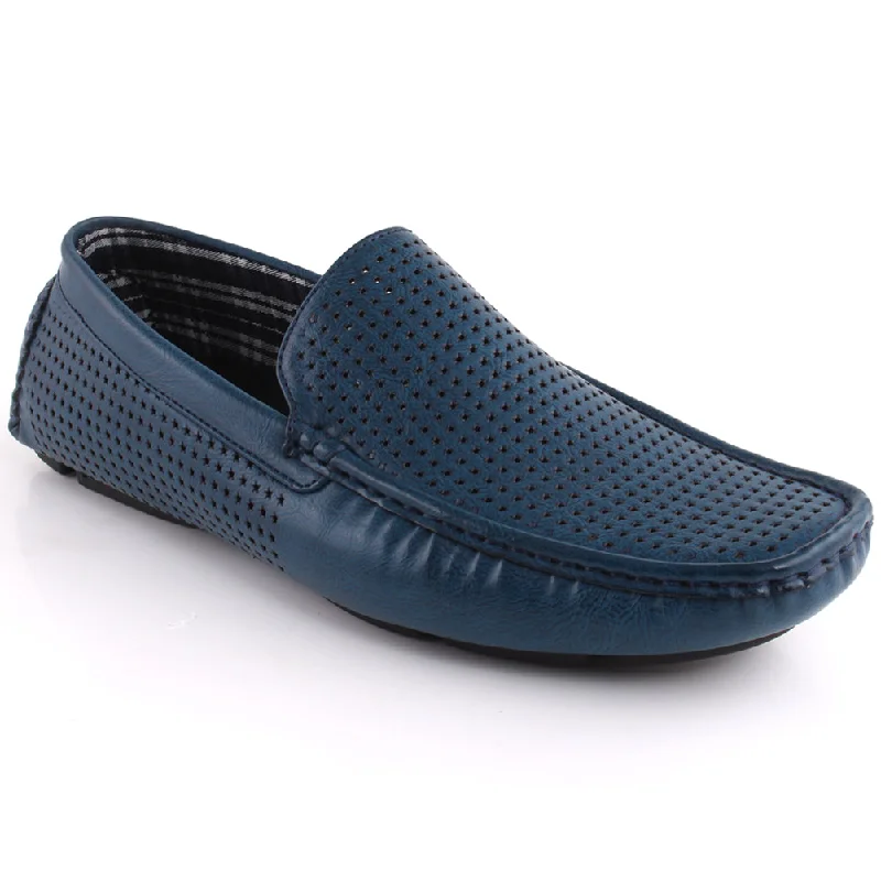 Soft loafers for warm days-Men “ARDIER” Perforated Casual Loafers Shoes