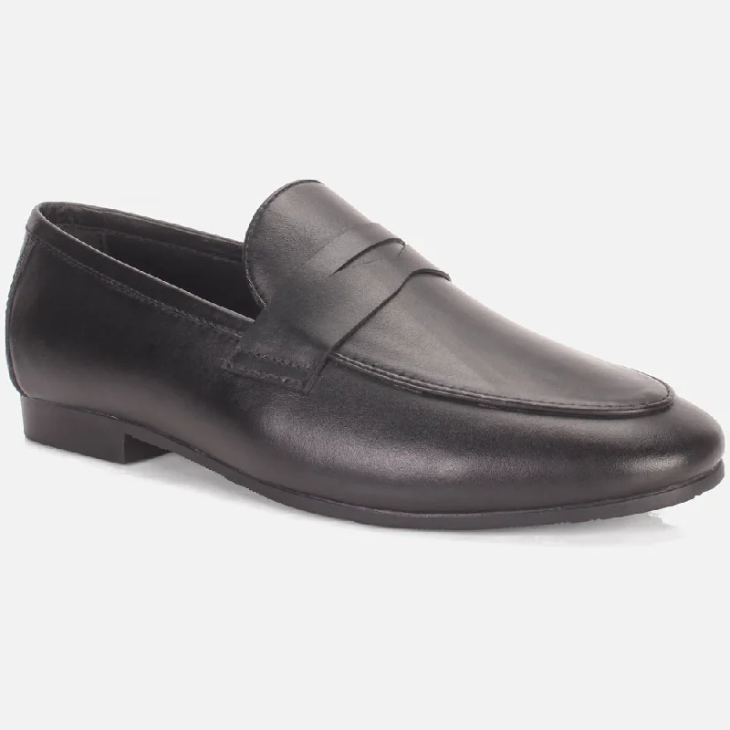 Cushioned loafers for joint relief-Men "APLYS" Leather Slide In Loafers Shoes