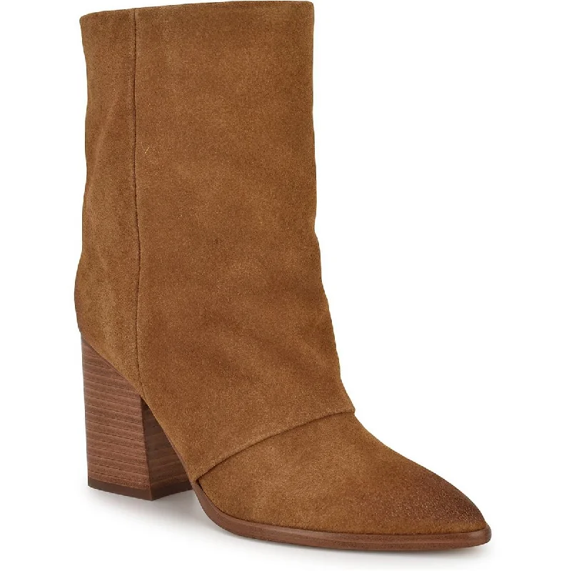 Boots with tight stitching -Nine West Womens Chaye Suede Solid Mid-Calf Boots