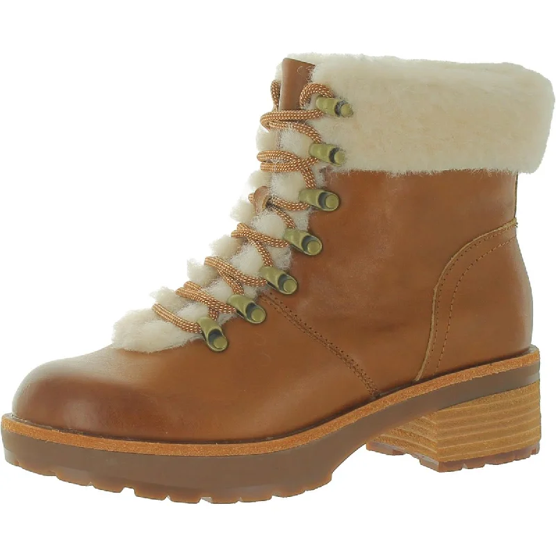 Boots for teens trendy styles -Kork-Ease Womens Winslet Leather Round Toe Combat & Lace-up Boots