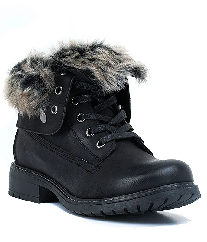 Boots for eco-conscious buyers -Trudie Black Combat Bootie