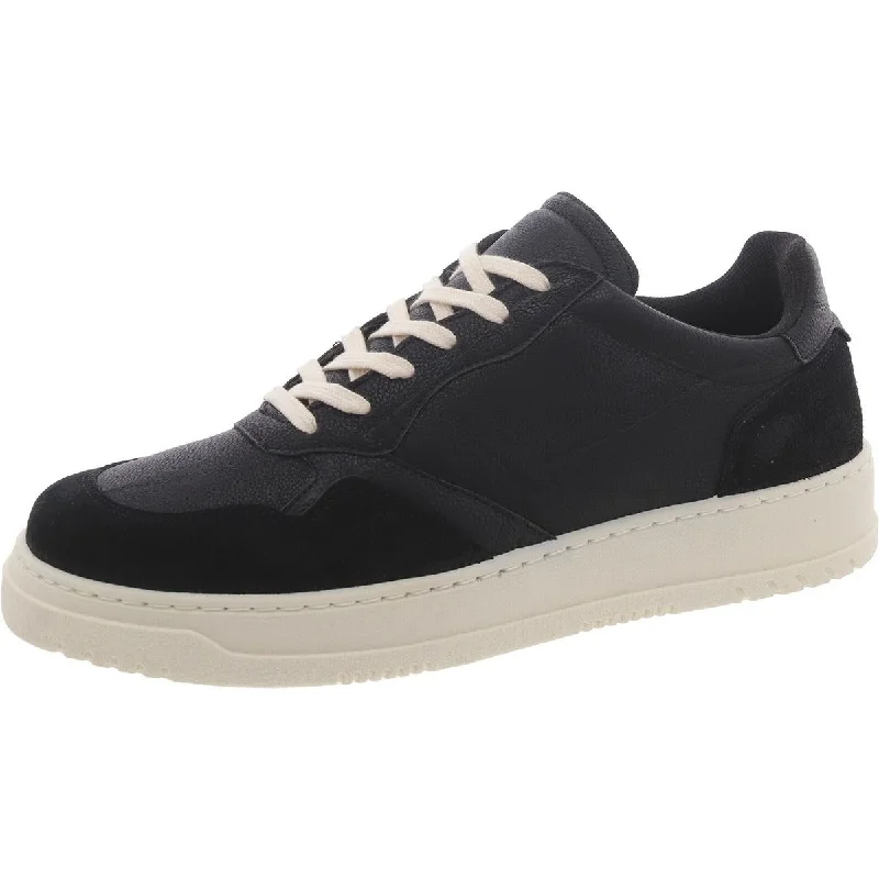 Athletic shoes with waterproof edge -Steve Madden Mens Barker Faux Leather Lace-Up Casual And Fashion Sneakers