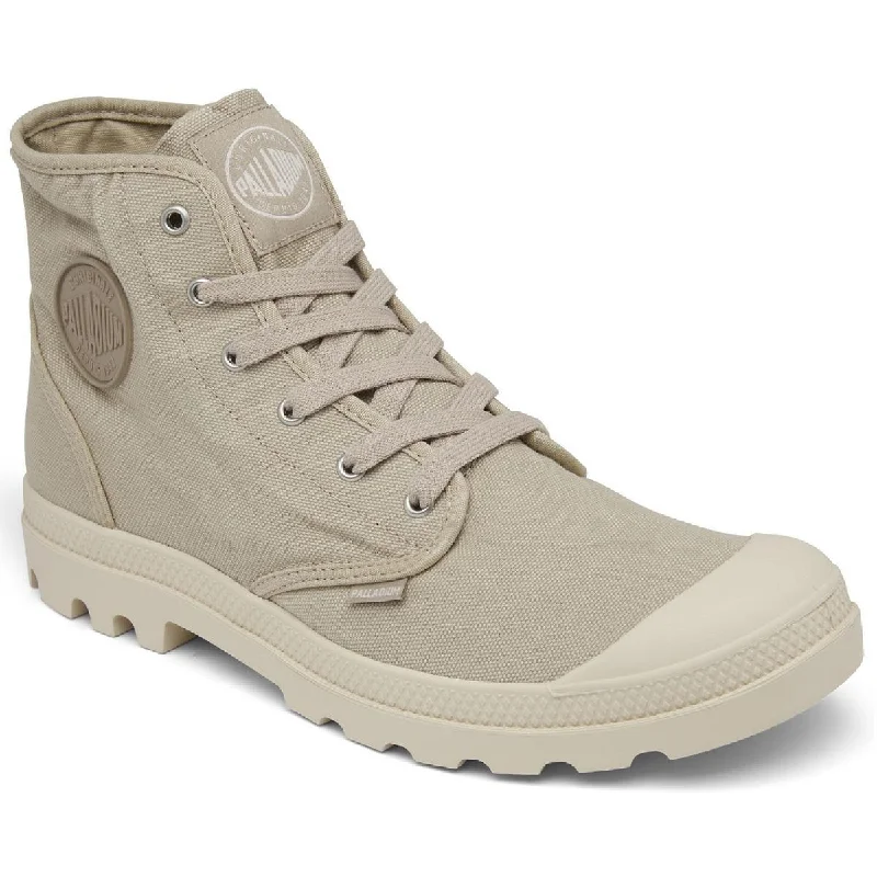 Athletic shoes with waterproof soles -Palladium Mens Pampa Lace-Up Toe-Cap High-Top Sneakers