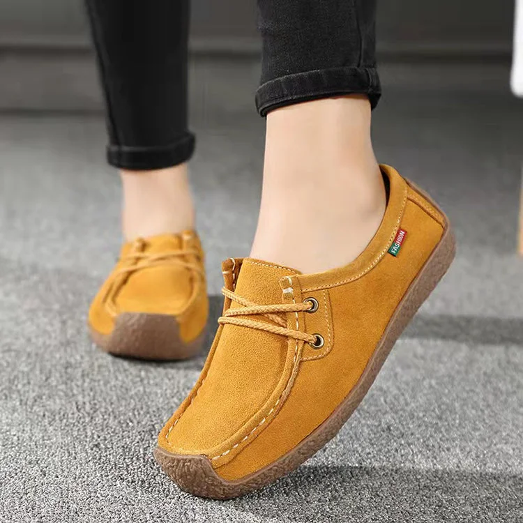 Comfortable loafers for daily trips-Women Flats Summer Genuine Leather Shoes With Low Heels Slip On Casual Flat Shoes Women Loafers Soft Nurse Ballerina Shoes