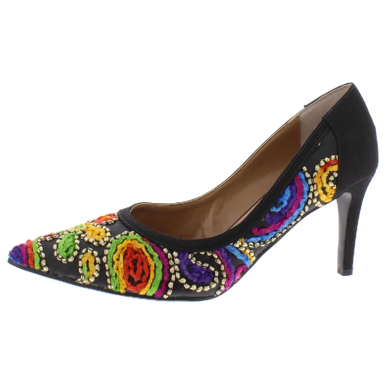 High heels for casual dusk dinners -J.Renee Womens Camallia Floral Slip On Pumps