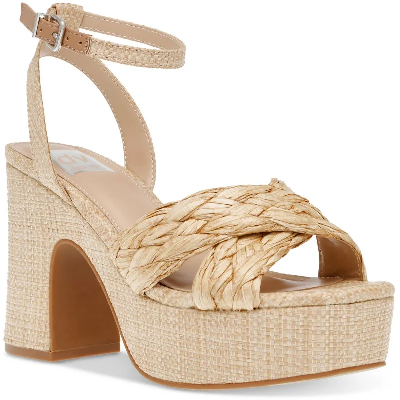 Comfortable sandals for beach strolls-DV By Dolce Vita Womens Maggie Braided Round Toe Platform Sandals