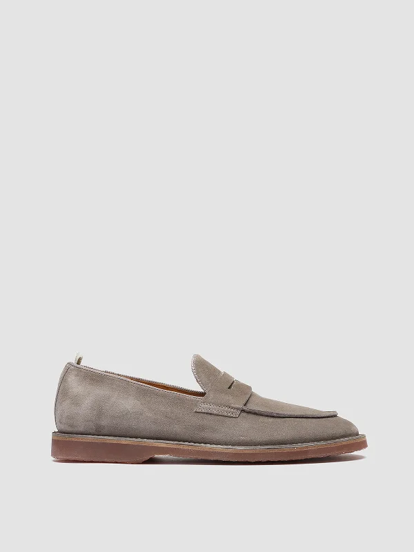 Premium loafers for business trips-KENT 008 - Taupe Suede Loafers