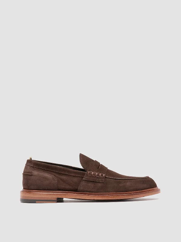 Affordable loafers for kids’ trips-SAX 001 - Brown Suede Penny Loafers