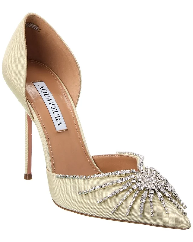 High heels for casual night meals -Aquazzura Sunshine 105 Grosgrain Pump