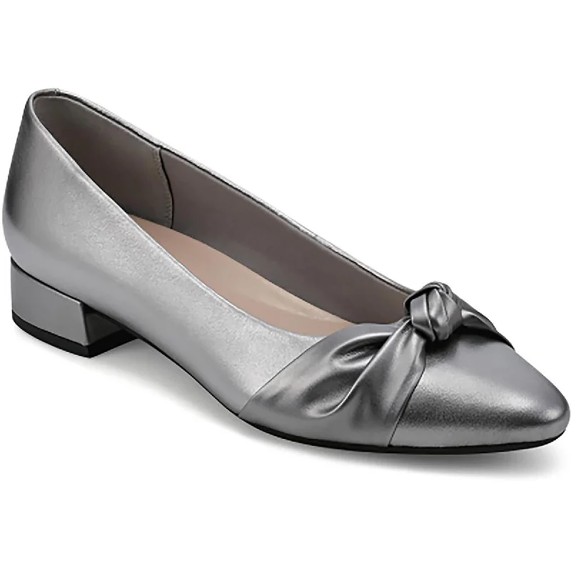 High heels for sophisticated cocktail looks -Easy Spirit Womens Caster Knot-Front Pointed Toe Pumps