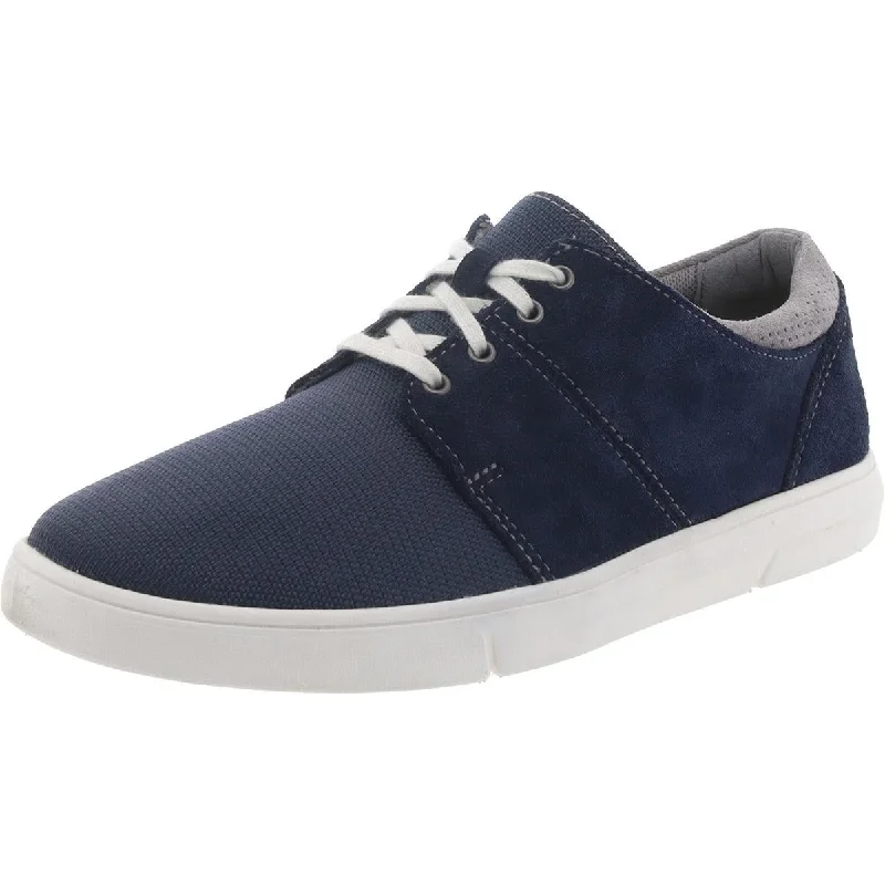 Athletic shoes for rainy workouts -Clarks Mens Landry Edge Suede Lace-Up Casual And Fashion Sneakers