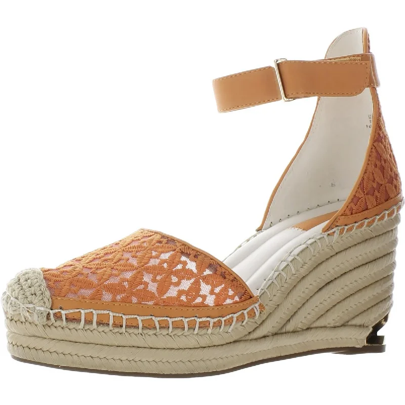 Fashionable sandals for warm evenings-Franco Sarto Womens Marsha Faux Leather Closed Toe Wedge Sandals