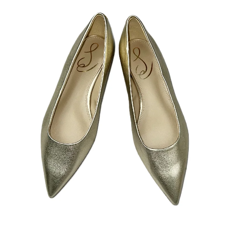 Flats for long evening walks -Gold Shoes Flats By Sam Edelman, Size: 5