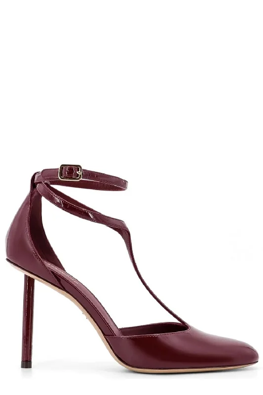 High heels with soft velvet finishes -Ferragamo Lysandra 95 Women's Pumps - A Chic Addition for Fall