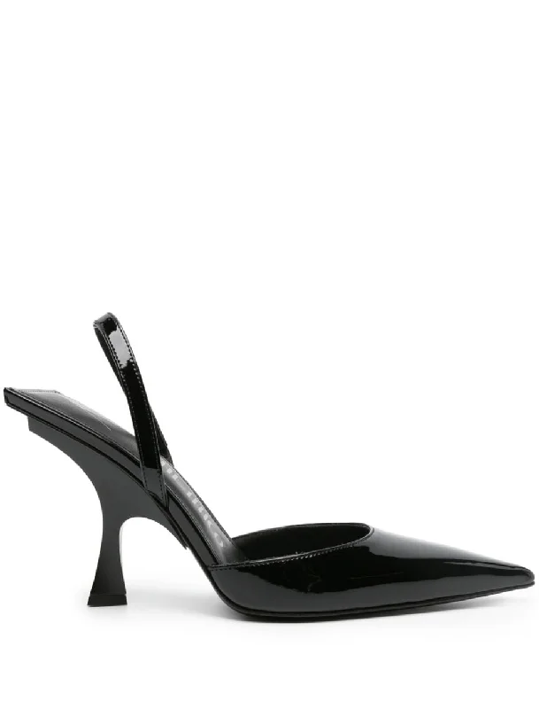 High heels for indoor night hangouts -THE ATTICO Ester Slingback Pumps with Sculpted Heel