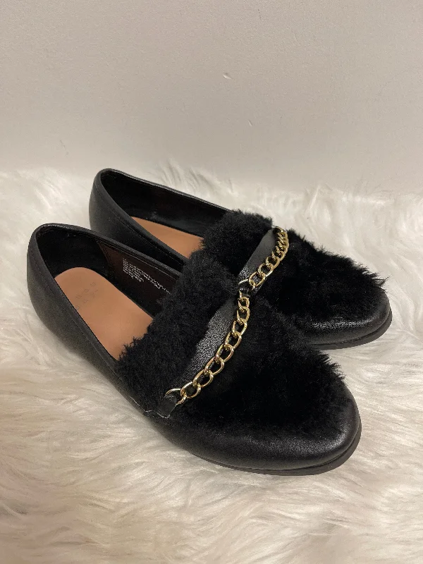 Flats for indoor casual nights -Shoes Flats By A New Day In Black, Size: 6.5