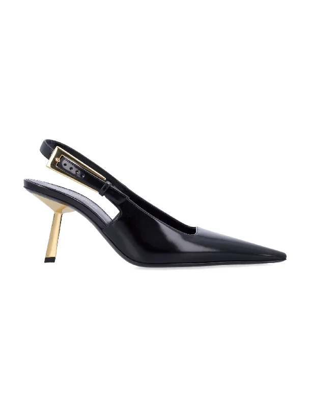 High heels with textured non-slip soles -SAINT LAURENT Sleek Slingback Pumps