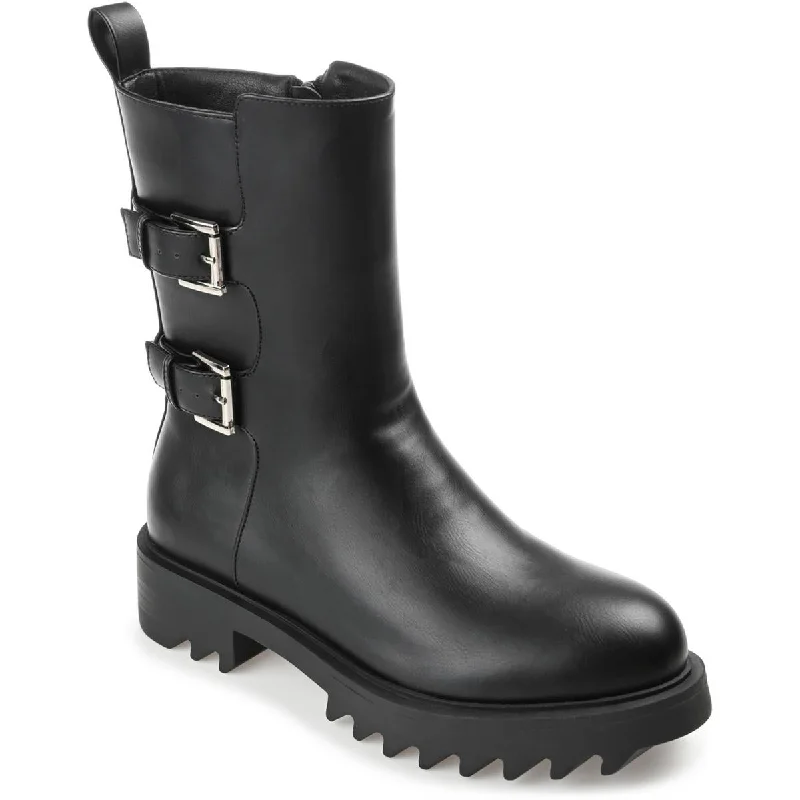 Boots for summer evenings -Journee Collection Womens YASMINE Faux Leather Mid-Calf Boots