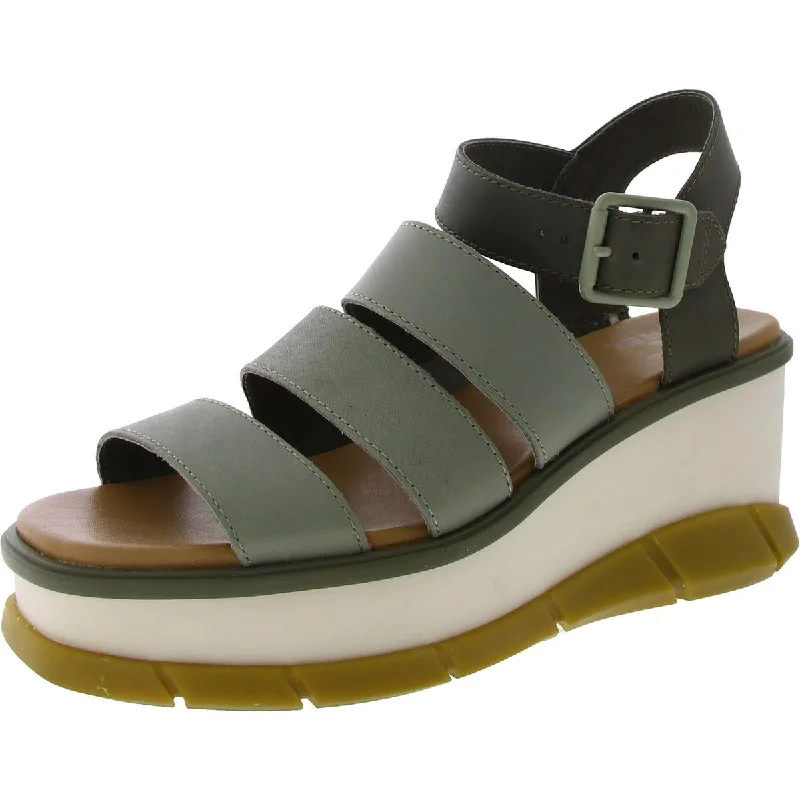 Comfortable sandals for lazy days-Sorel Womens Joanie lll Leather Peep Toe Wedge Sandals