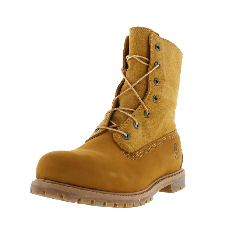 Boots with cooling fabric -Timberland Womens Teddy Fleece Suede Fold-Over Work Boots