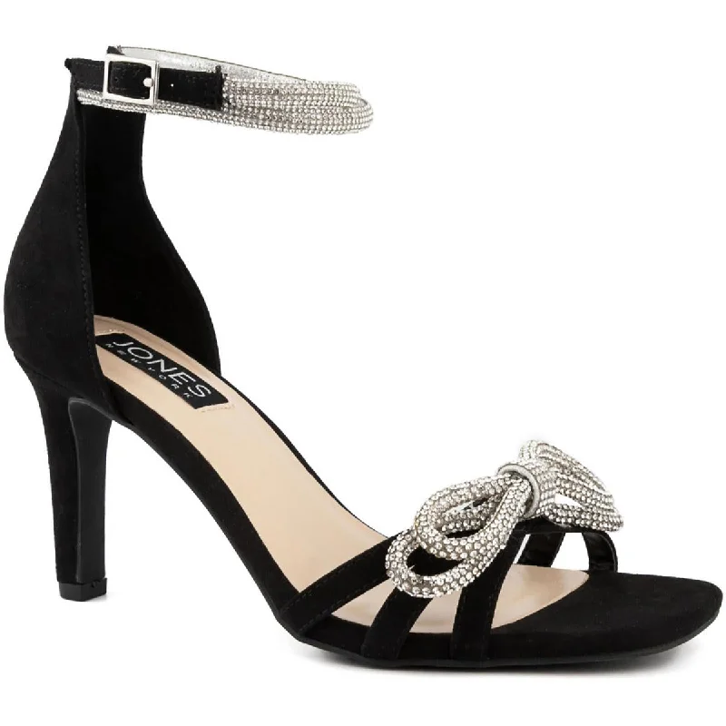 High heels for rooftop evening views -Jones New York Womens Tarrie Faux Suede Open Toe Pumps