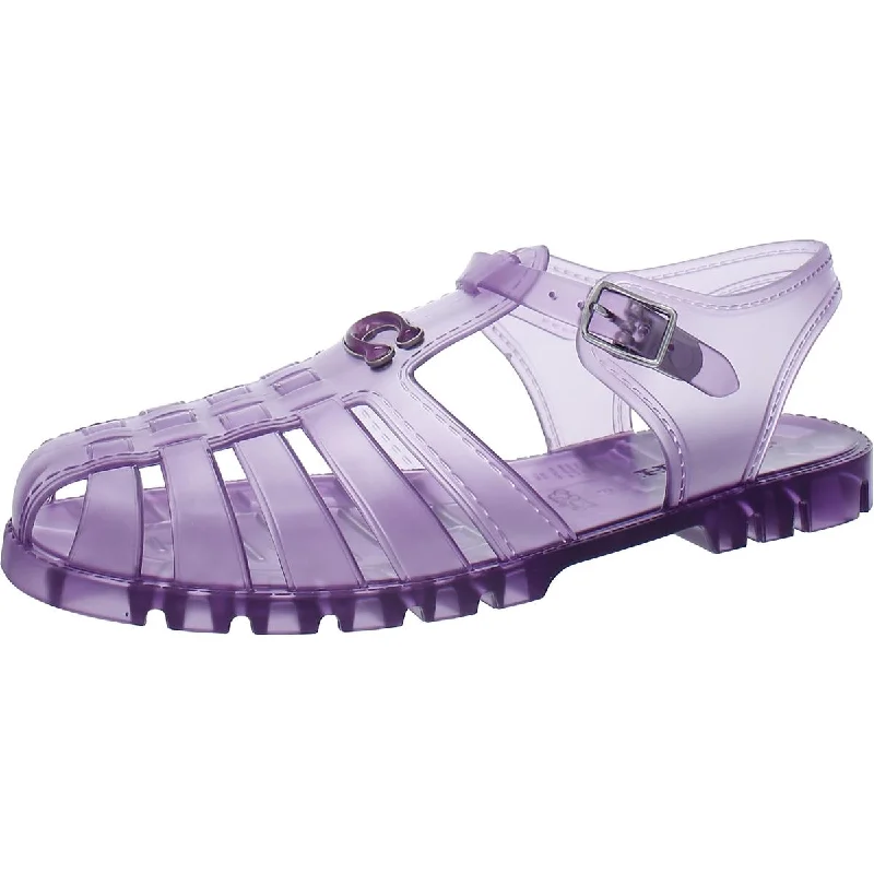 Trendy sandals for summer strolls-Coach Womens Logo Caged Jelly Sandals