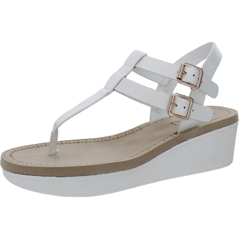 Lightweight sandals for hot treks-Journee Collection Womens Faux Leather Jelly Sandals