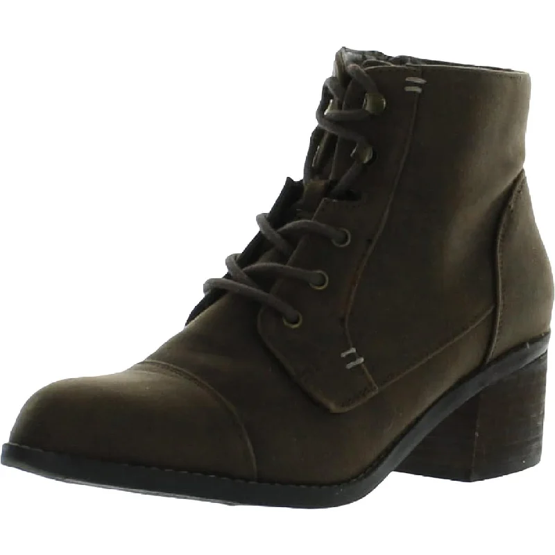 Classic boots for preppy style -Bella Vita Womens Sarina Faux Suede Ankle Combat & Lace-up Boots