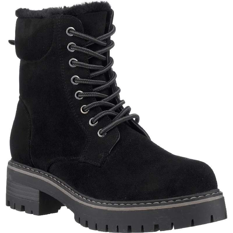 Budget boots for gift exchanges -Camila Black Lace-Up Boots