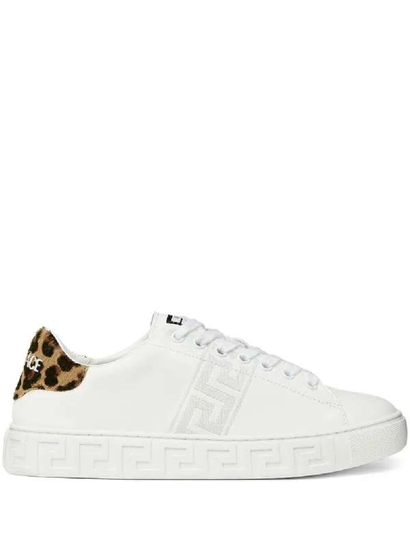 Athletic shoes for fitness classes -VERSACE Chic Greek Sneakers for Women