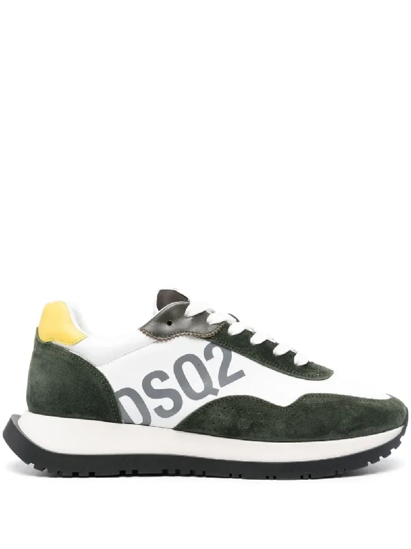 Athletic shoes for rainy workouts -DSQUARED2 Men's Running Low Sneakers - SS24 Edition