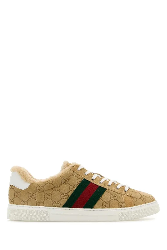 Cross-training shoes for versatility -GUCCI Suede Ace Sneakers - Women