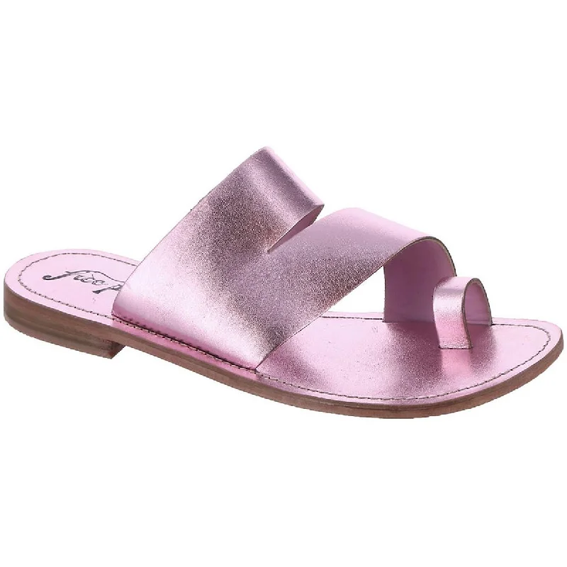 Fashionable sandals for warm fun-Free People Womens Abilene Leather Slide Sandals