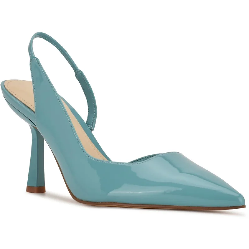 High heels for women with foot puffiness -Nine West Womens Mollie  Pumps Dressy Slingback Heels