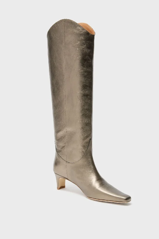 Boots with anti-fatigue tech -Aged Bronze Western Wally Boot