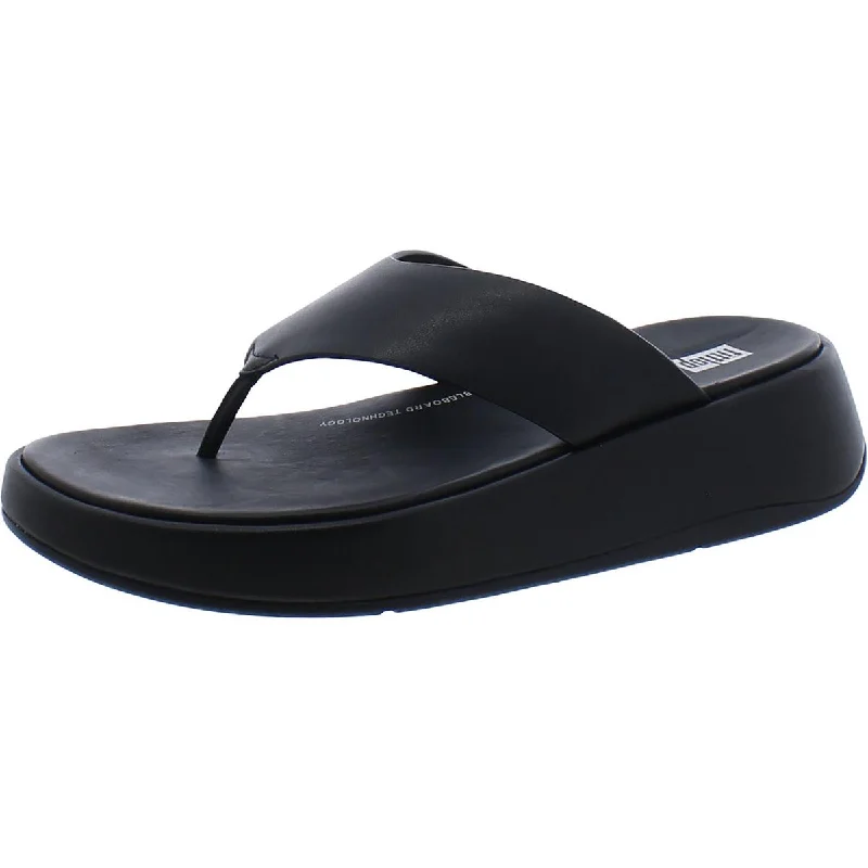 Lightweight sandals for hot nights-Fitflop Womens F-Mode Leather Flatform Sandals