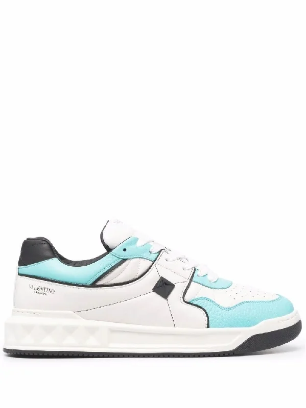 Colorful athletic shoes for team sports -VALENTINO GARAVANI Men's White Lamb Leather Sneakers for SS22