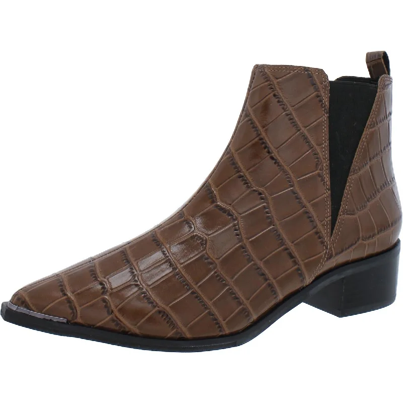 Boots with quirky prints -Marc Fisher Womens Yales  6 Leather Pointed Toe Chelsea Boots