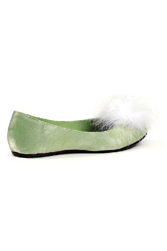 Warm slippers for winter nights -Ellie 016-TINKER Heel Satin Slipper With Marabou