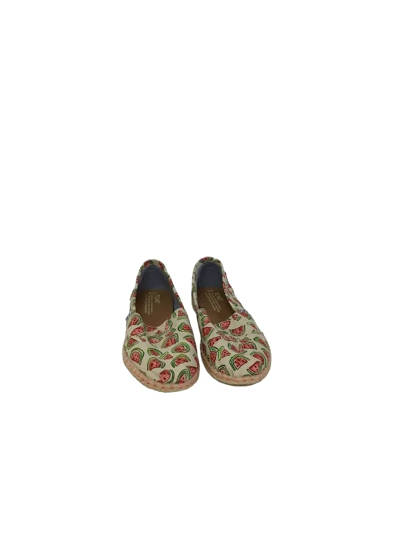 Flats with flexible uppers -Shoes Flats By Toms In Multi-colored, Size: 8