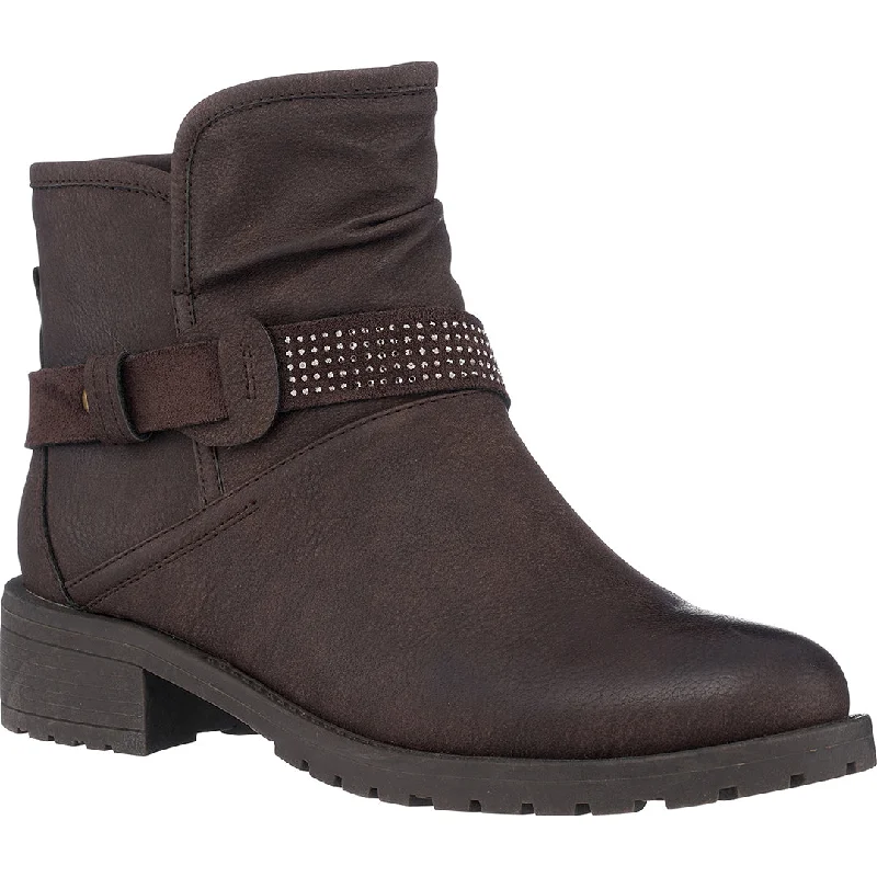 Classic boots for timeless style -Moto Brown Ankle Bootie